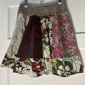 Fire Los Angeles Multicolor A-Line Skirt